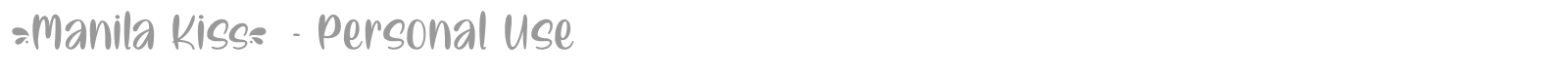 Manila Kiss font preview